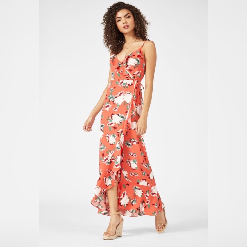 JUSTFAB - Ruffle Wrap Maxi Dress - BRAND NEW